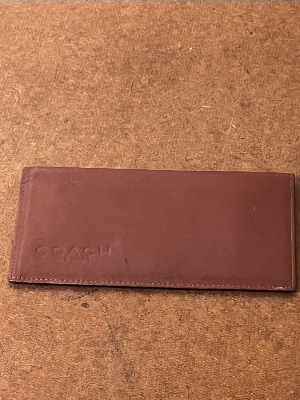 Vintage Coach Brown Leather Long Card & Check Holder